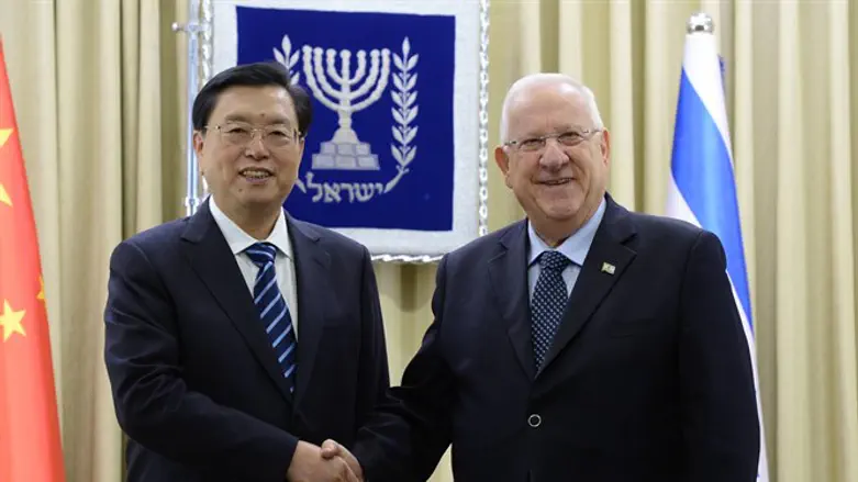 ריבלין עם יו"ר הפרלמנט הסיני