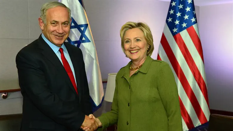 Биньямин Нетаньяху и Хиллари Клинтон