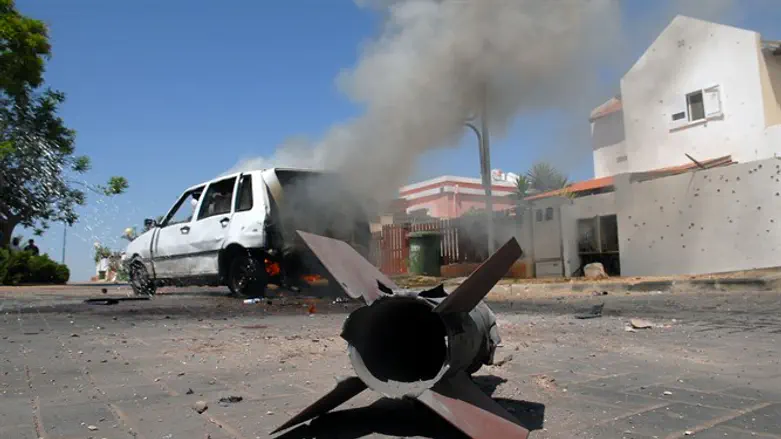 Падение ракеты в Сдероте. Иллюстрация