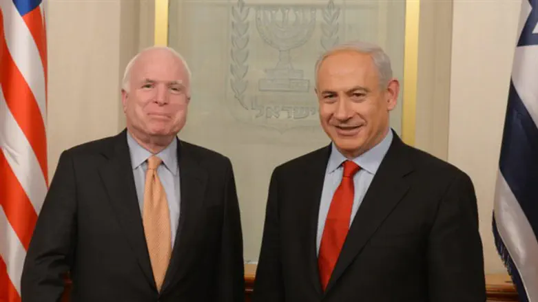 Биньямин Нетаньяху и Джон Маккейн