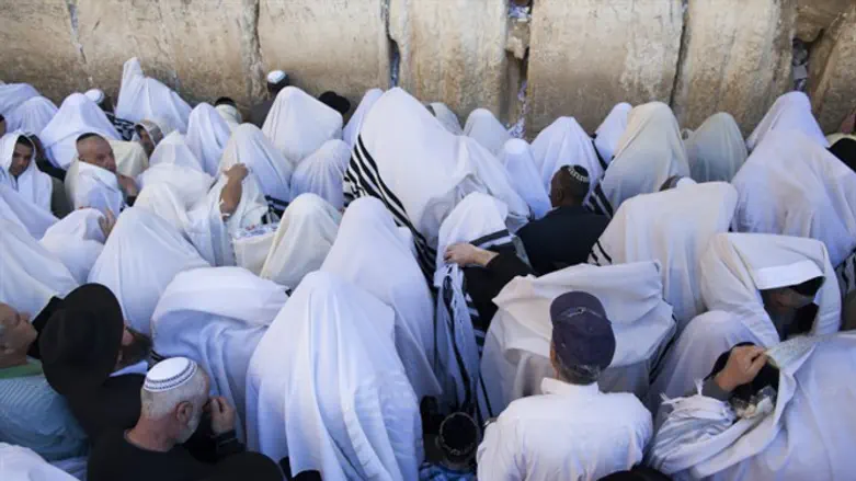 Благословение коэнов у Западной Стены. Иллюстрация