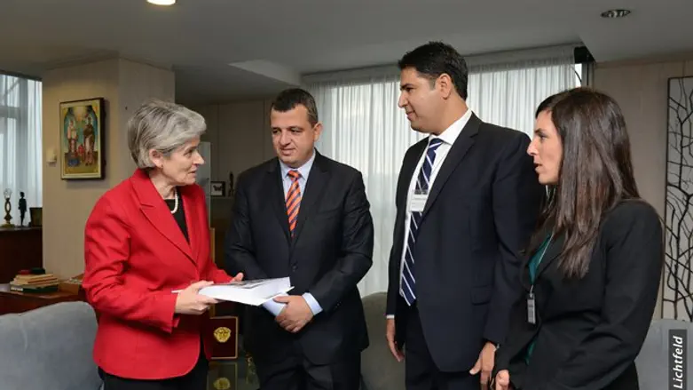 UNESCO head receives petition