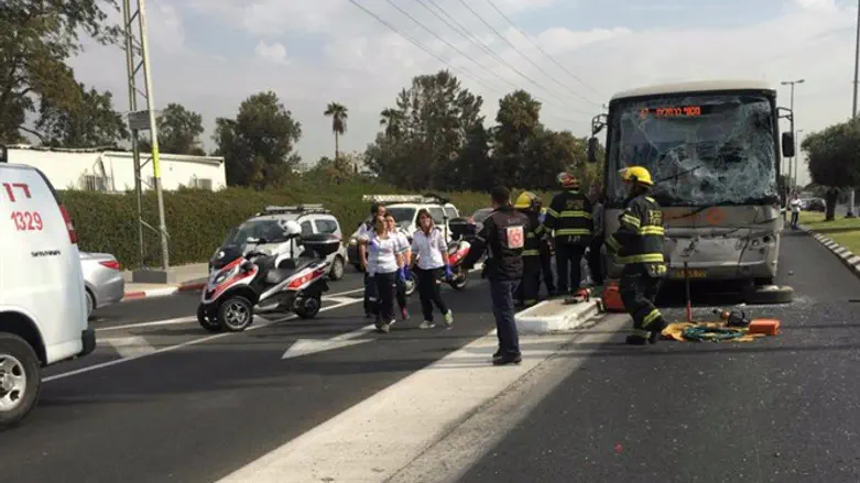 Tel Aviv accident scene
