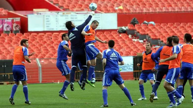 אימון של נבחרת ישראל. 