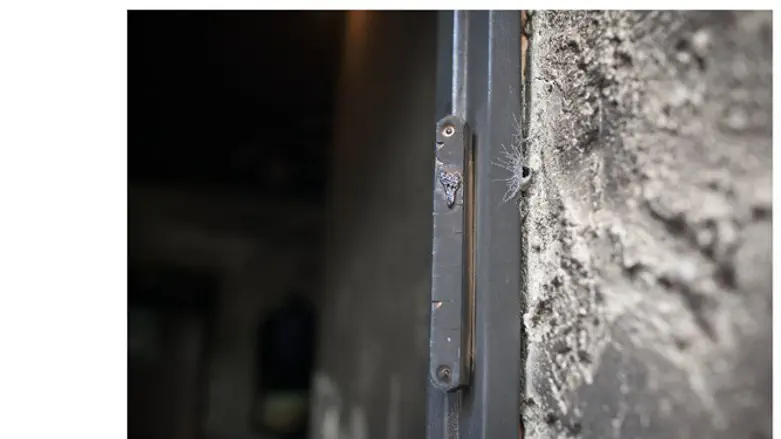 Mezuzah after suspected arson