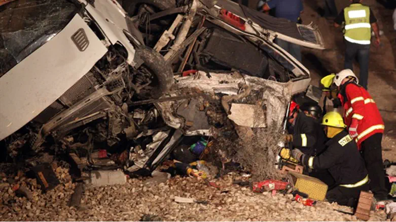 The scene of the crash