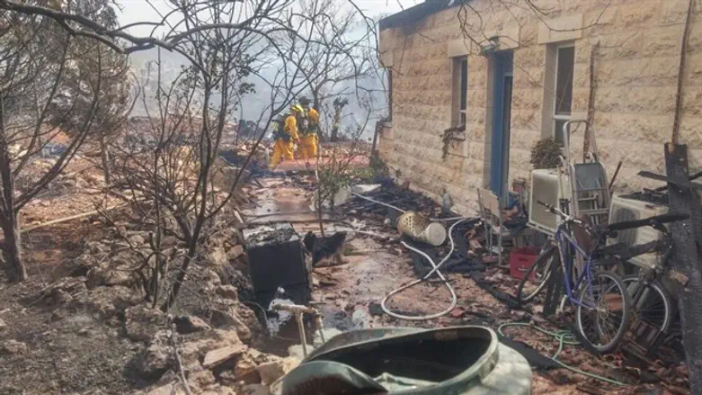 Homes damaged in Nataf