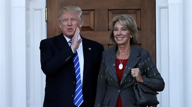 Betsy DeVos with Trump
