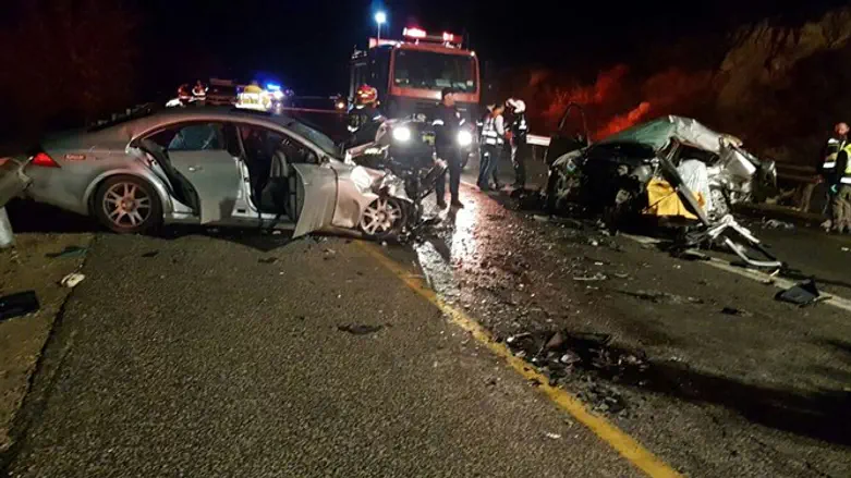 זירת התאונה הקשה בצפון