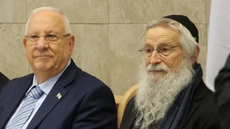 President Reuven Rivlin and Rabbi Zalman Melamed in Beit El