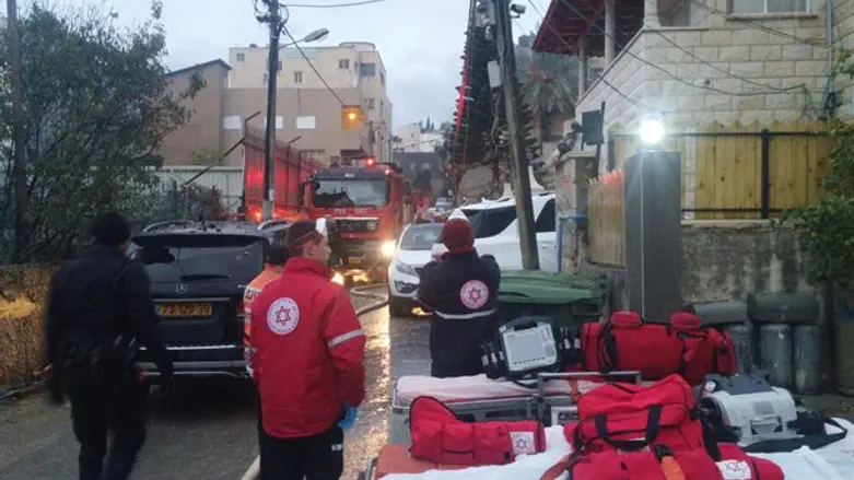 На месте пожара в Нацерете