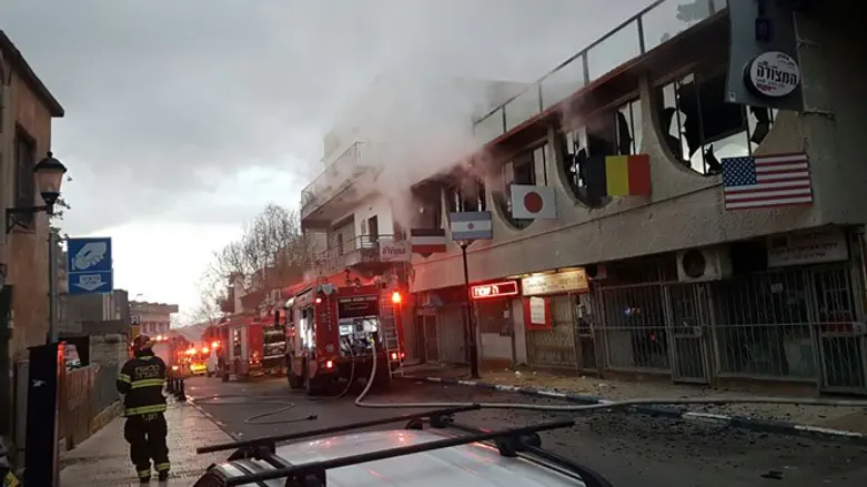 Fire in Tzfat hotel