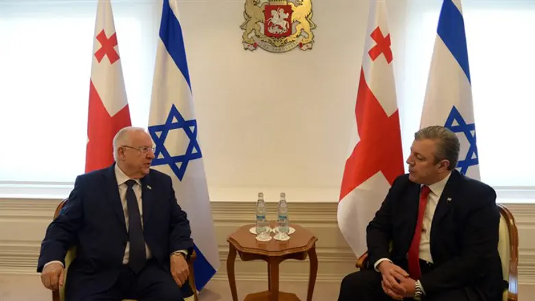 הנשיא ריבלין ומקבילו מגיאורגיה, היום