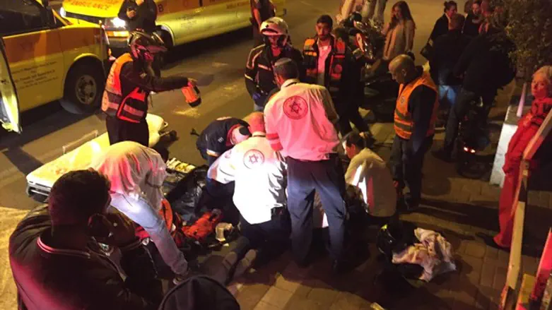 זירת התאונה בגבעתיים