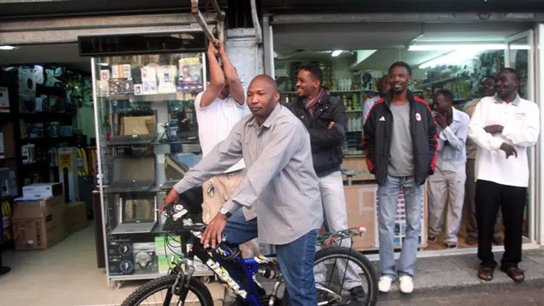 Sudanese migrants in Tel Aviv