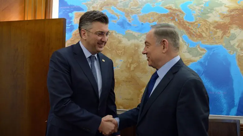 נתניהו עם ראש ממשלת קרואטיה, הבוקר