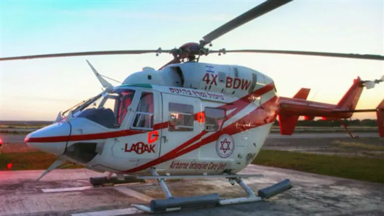 MDA helicopter and ambulance