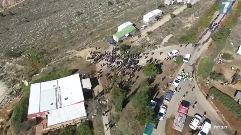 פינוי עמונה ממבט אווירי