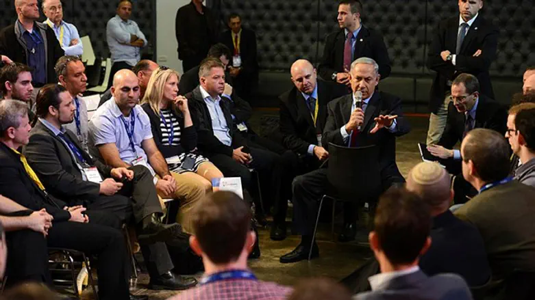 פגישה בין סטארט-אפיסטים לראש הממשלה