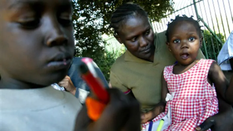 Illegal immigrant children in Tel Aviv (archive image)