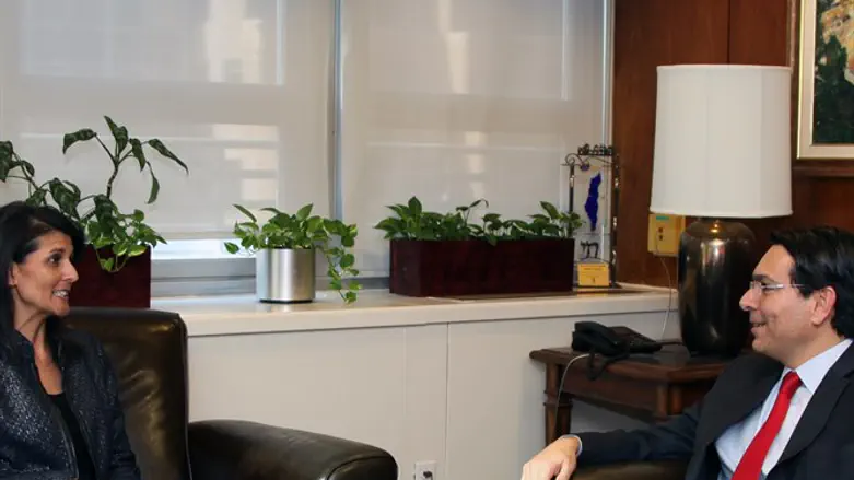 השגריר דנון והשגרירה האמריקנית ניקי היילי