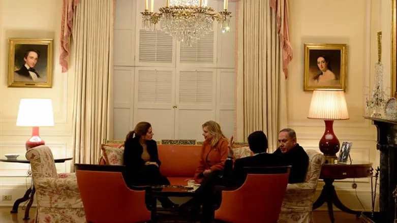 Netanyahu and his wife at Blair House