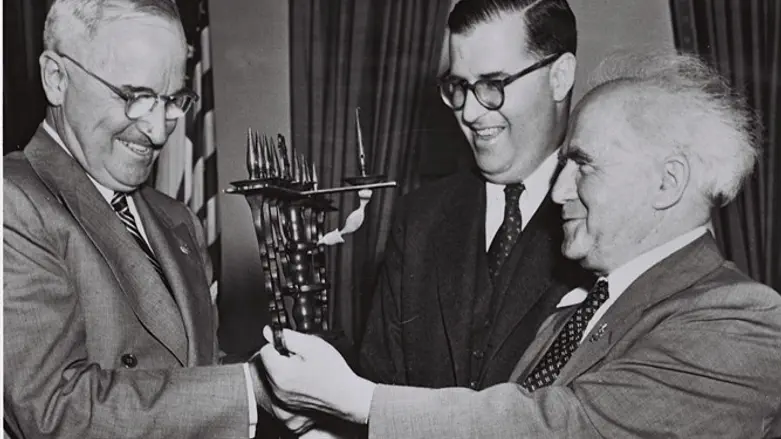 בן גוריון, אבא אבן והארי טרומן