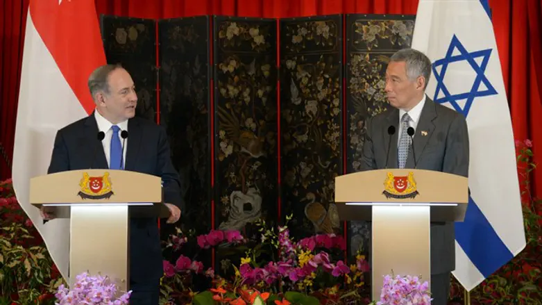 Биньямин Нетаньяху и Ли Сяньлун