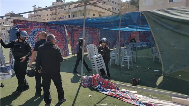 Illegal tent use for terrorist celebration