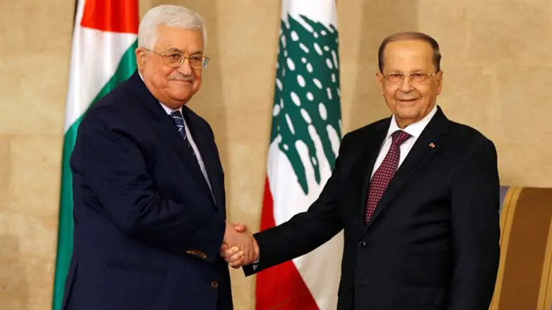 Lebanon's President Michel Aoun and Abbas