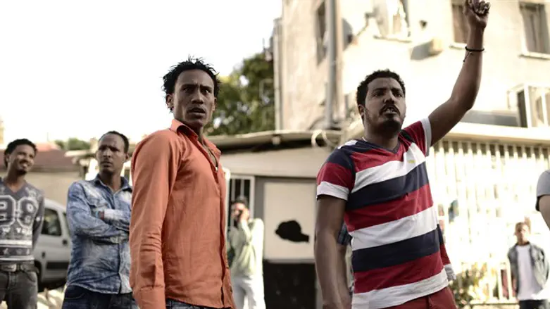 Illegal African immigrants in Tel Aviv