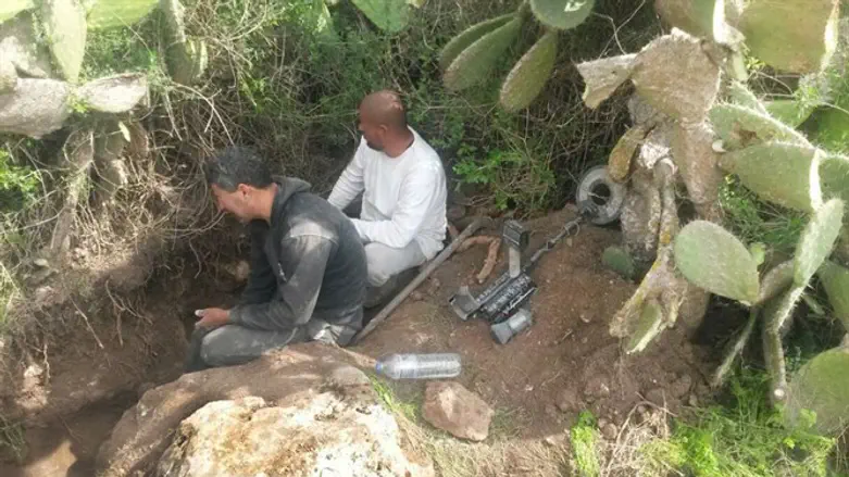 Two of the suspects, together with some equipment