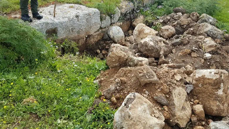 Damage caused to the ancient site
