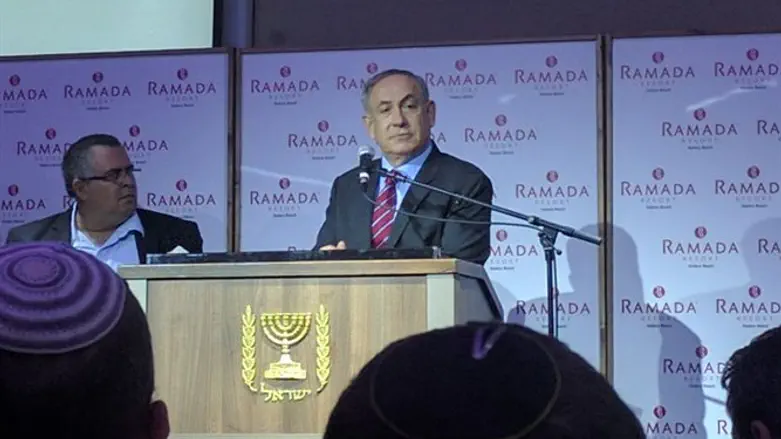 Netanyahu at coalition celebration