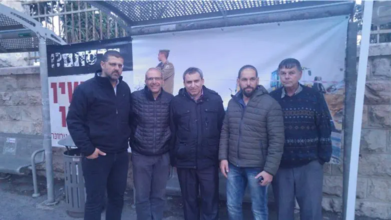 Elkin at protest tent