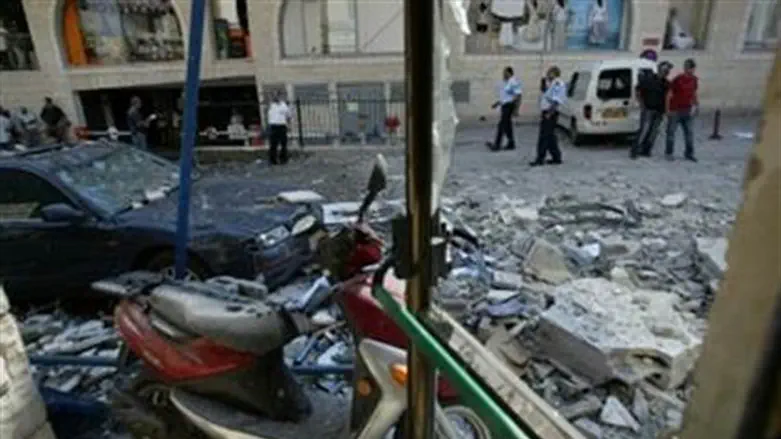 Aftermath of Hezbollah missile attack on Tzfat in 2006