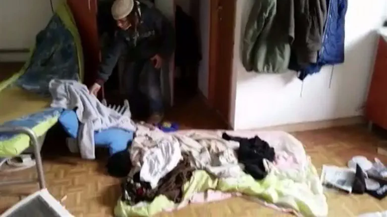 Dorm room after raid