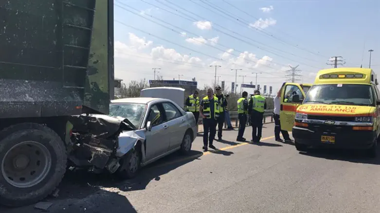 На месте ДТП