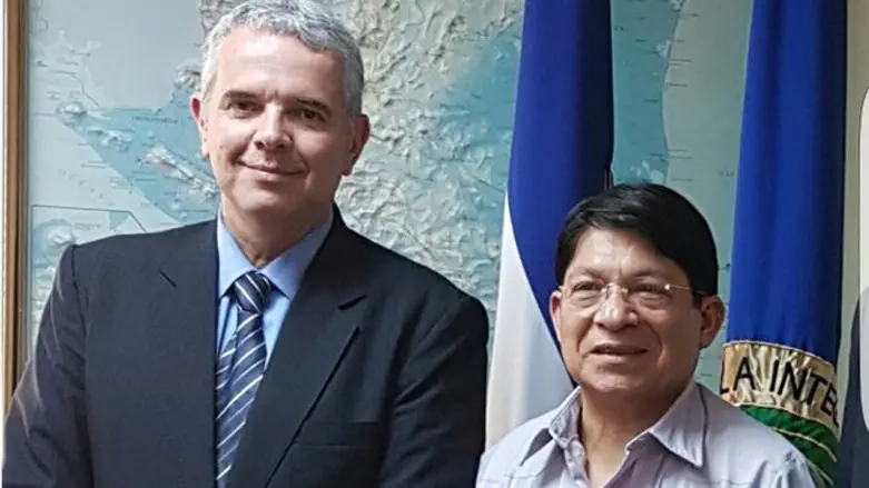 מודי אפרים עם שר החוץ של ניקרגואה, בשבוע שעבר