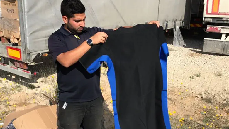 Smuggled diving suit