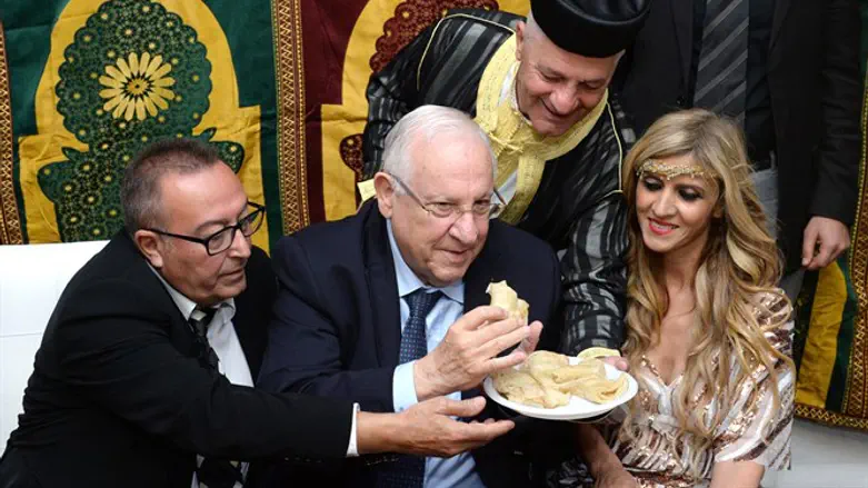 הנשיא ריבלין במהלך המימונה באשקלון