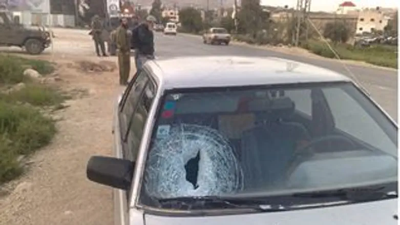 המכונית שנפגעה