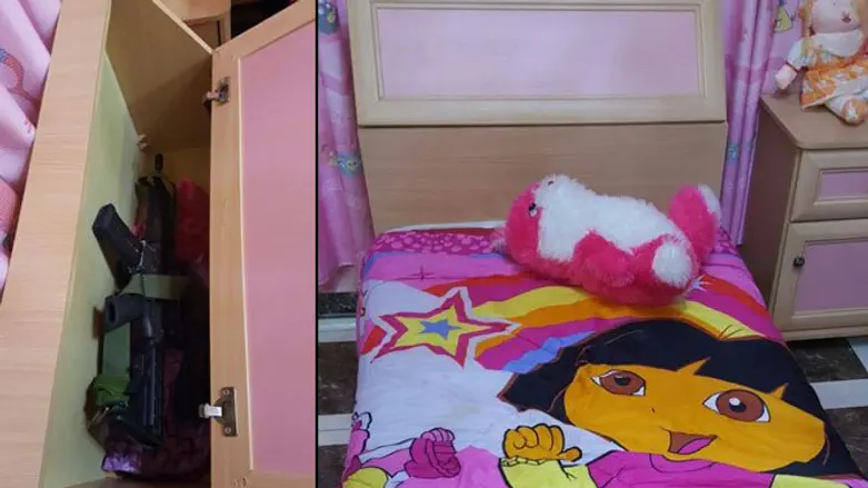 הנשק נמצא במיטת ילדים