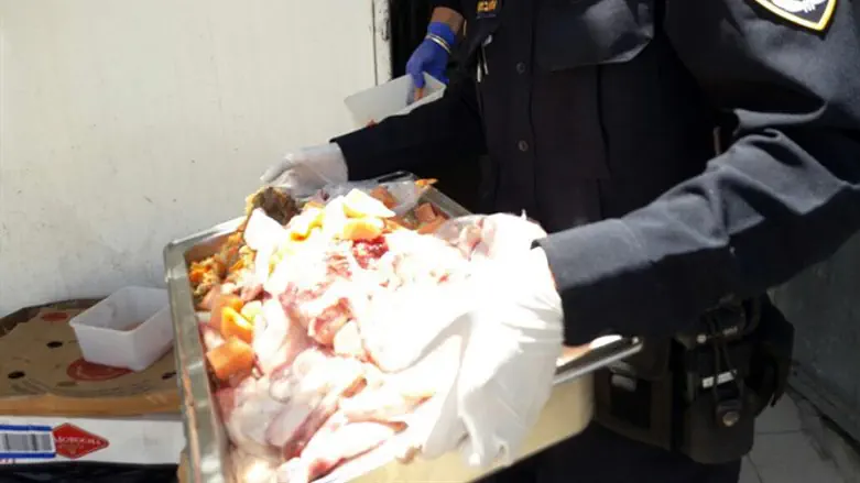 חלק מהבשר שנתפס