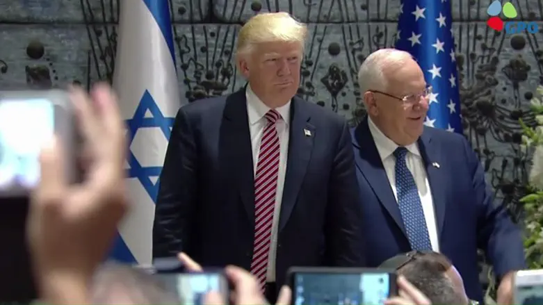 טראמפ וריבלין בבית הנשיא