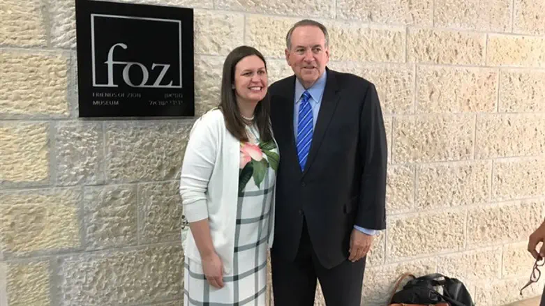 Mike Huckabee and his daughter, Deputy White House Press Secretary