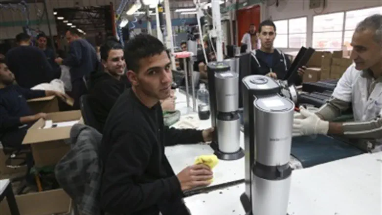 Arab workers at SodaStream plant.
