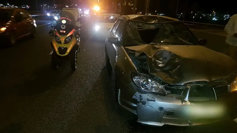 Scene of the Route 22 accident near Haifa