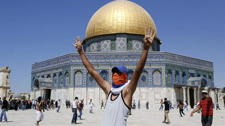 Мусульмане на Храмовой горе. Иллюстрация