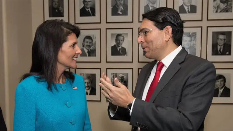US Ambassador to the UN Nikki Haley and Israeli Ambassador to the UN Danny Danon